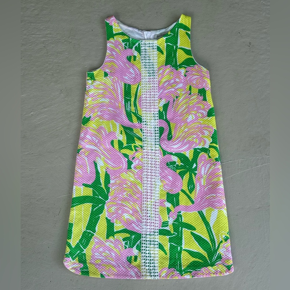 Lilly Pulitzer Dance Flamingo shift dress